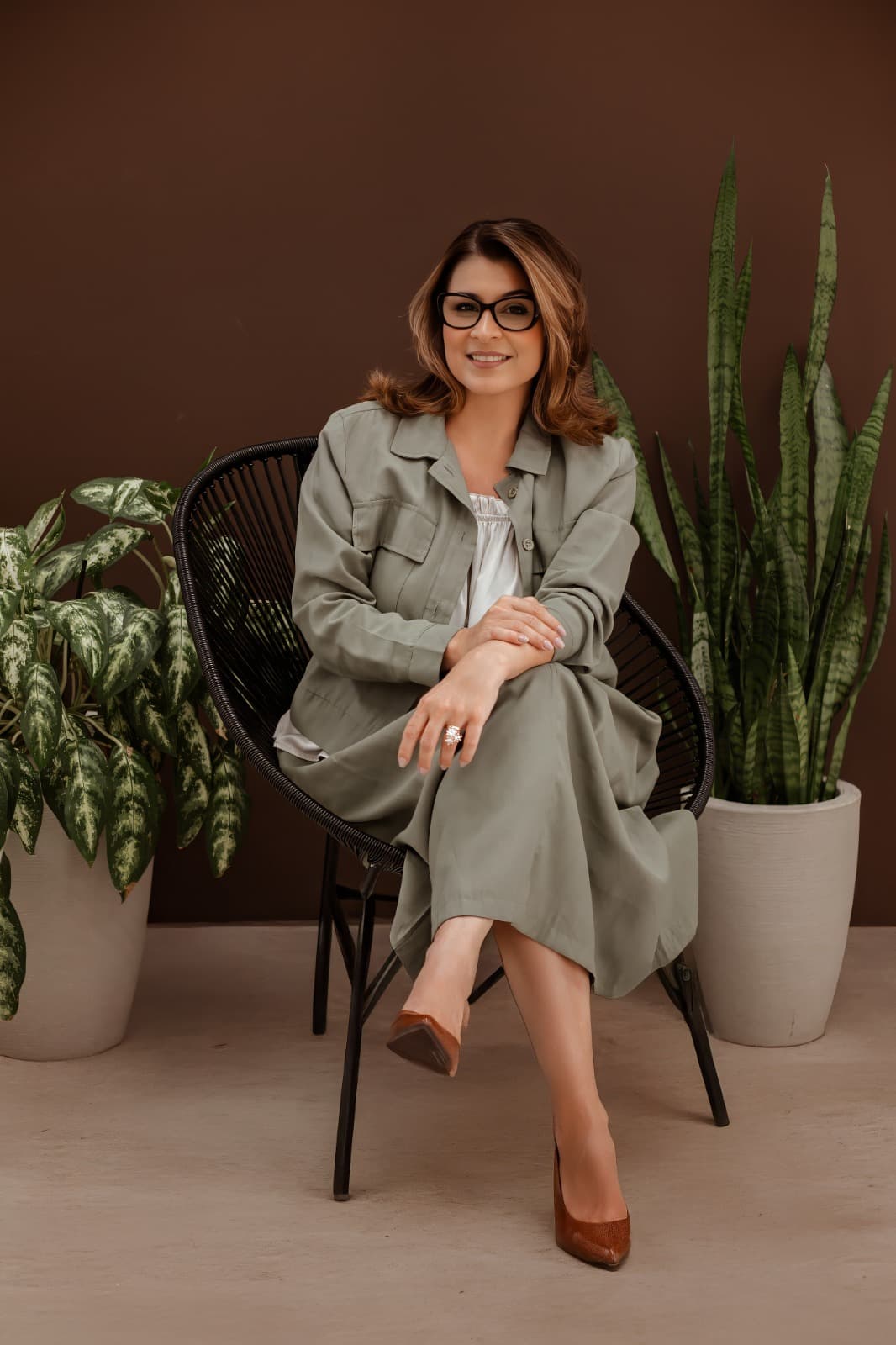 Fabiana Kauffmann sentada